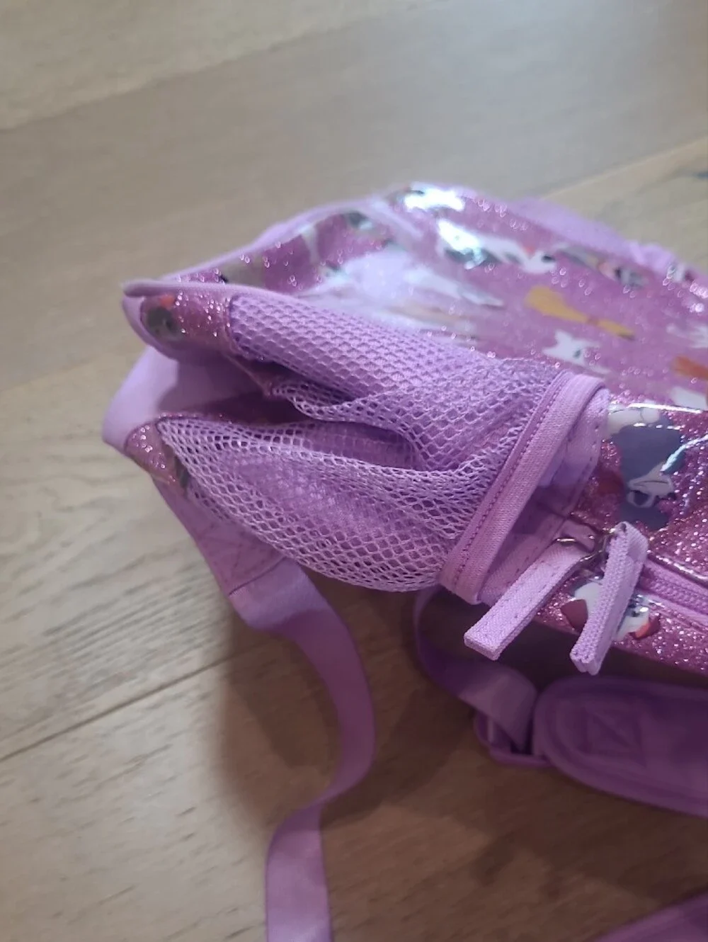 EUC Disney Store Backpack Girls Disney Dogs Purple Glitter Character School Bag